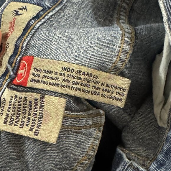 Vintage Indo Jeans Wide Leg Skater Grunge 34x32 - Picture 9 of 12